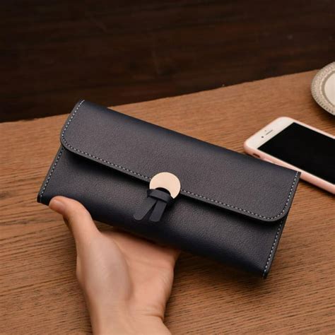 navy blue designer wallet